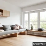 고양이별 최적의 환경 만들기 - A cozy indoor cat living space in a modern German apartment of about 30 square meters, featuring ver...