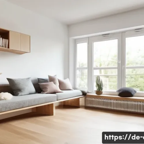 고양이별 최적의 환경 만들기 - A cozy indoor cat living space in a modern German apartment of about 30 square meters, featuring ver...